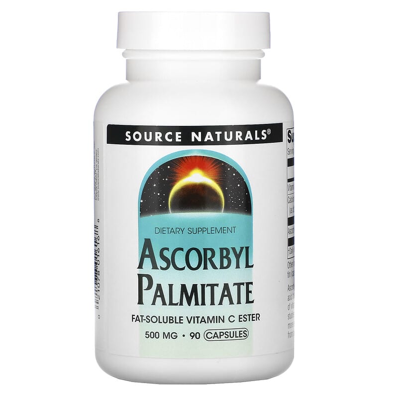 Source Naturals Ascorbyl Palmitate 500 mg 90 Capsules 21078016168