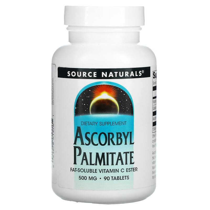 Source Naturals Ascorbyl Palmitate 500 mg 90 Tablets 21078013761