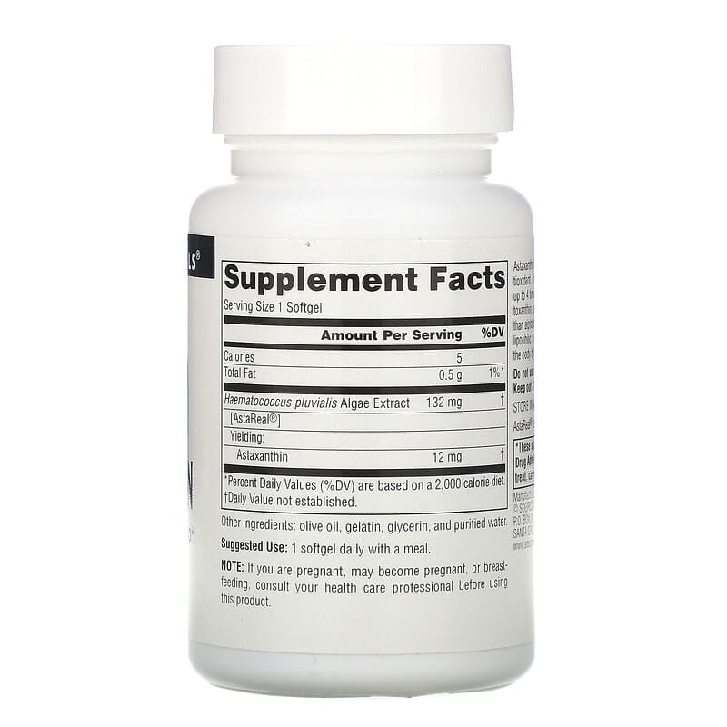 Source Naturals, Astaxanthin, 12 mg, 60 Softgels 21078026891