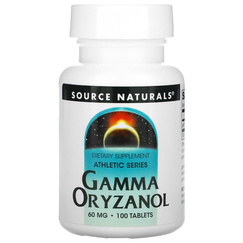 Source Naturals Athletic Series Gamma Oryzanol 60 mg 100 Tablets 21078006848