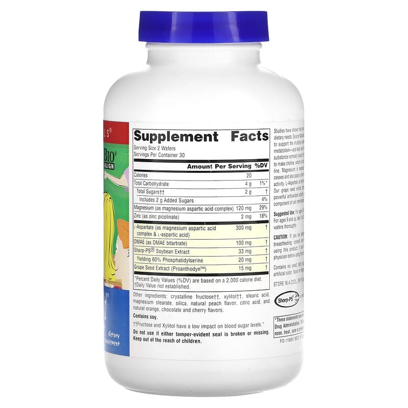 Source Naturals, Attentive Child, Sweet & Tart, 60 Chewable Wafers 21078012146