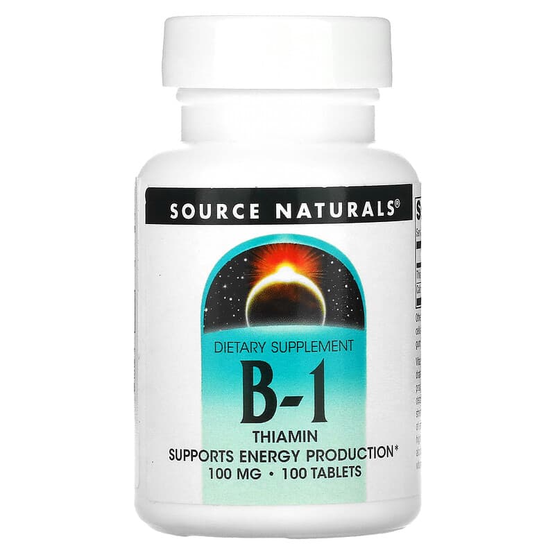 Source Naturals B-1 Thiamin 100 mg 100 Tablets 21078004073