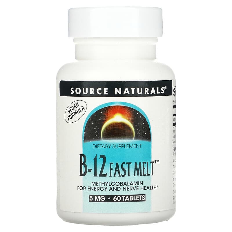 Source Naturals B-12 Fast Melt 5 mg 60 Tablets 21078024620