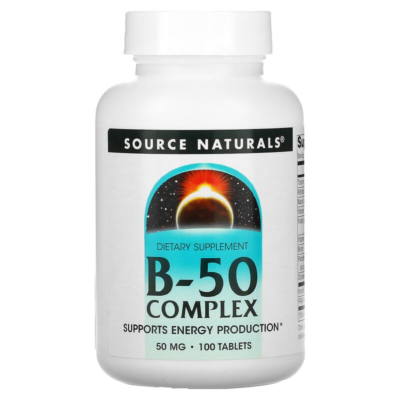 Source Naturals B-50 Complex 50 mg 100 Tablets 21078004219