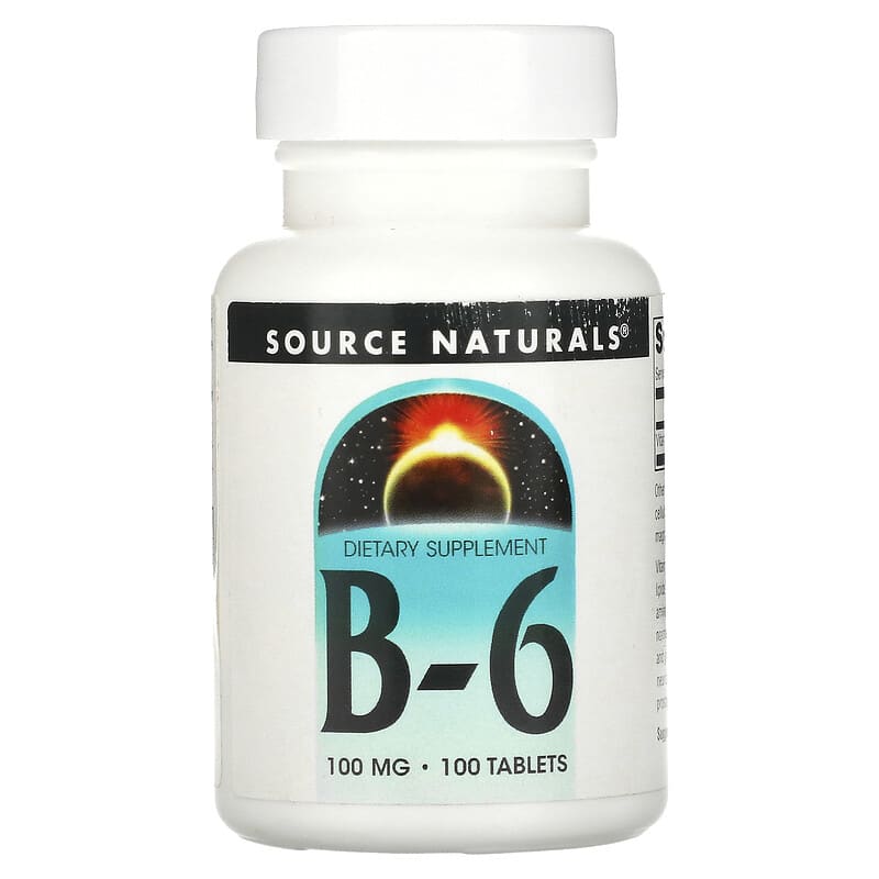 Source Naturals B-6 100 mg 100 Tablets 21078004134
