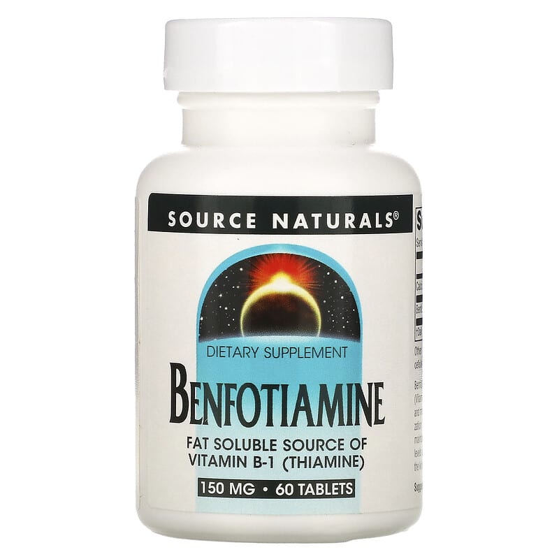 Source Naturals Benfotiamine 150 mg 60 Tablets 21078019060