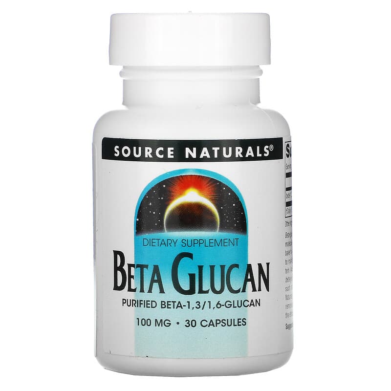 Source Naturals Beta Glucan 100 mg 30 Capsules 21078017585