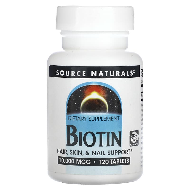 Source Naturals Biotin 10,000 mcg 120 Tablets 21078026334