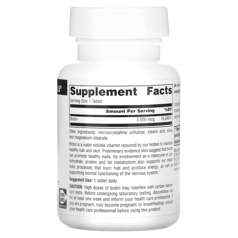 Source Naturals, Biotin, 5,000 mcg, 120 Tablets 21078013730