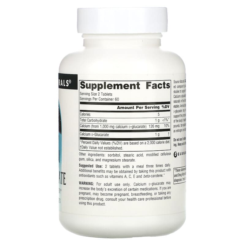 Source Naturals, Calcium D-Glucarate, 500 mg, 120 Tablets 21078008712