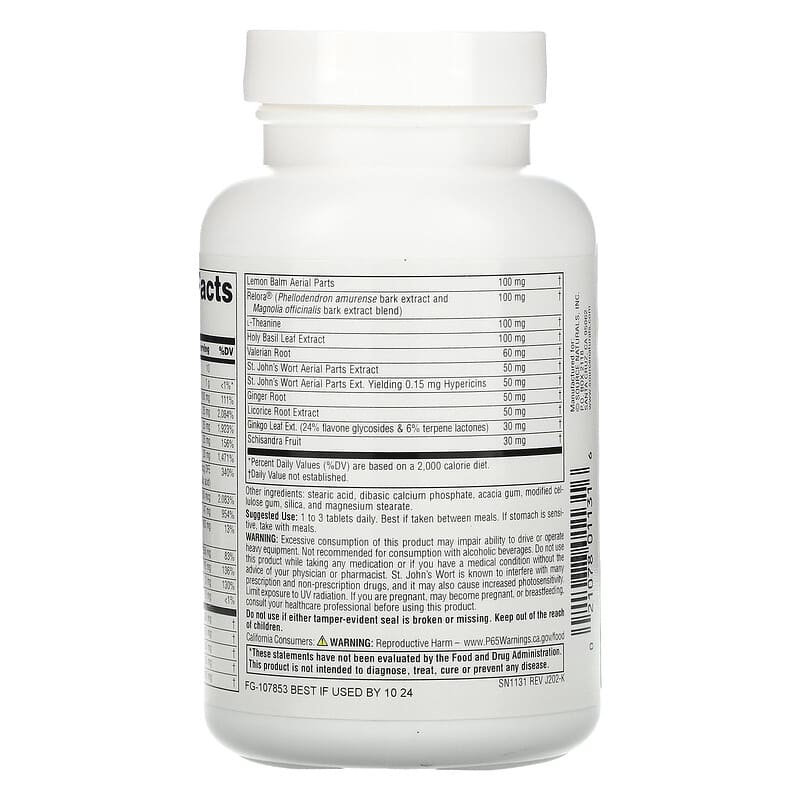 Source Naturals, Calm Thoughts, 90 Tablets 21078011316