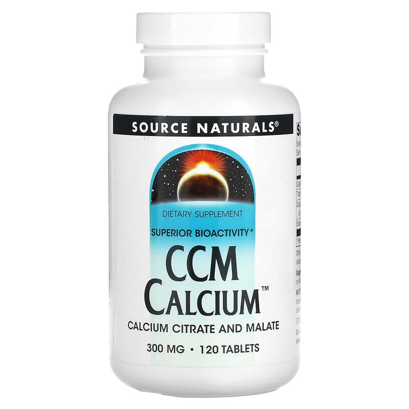 Source Naturals CCM Calcium 300 mg 120 Tablets 21078009597