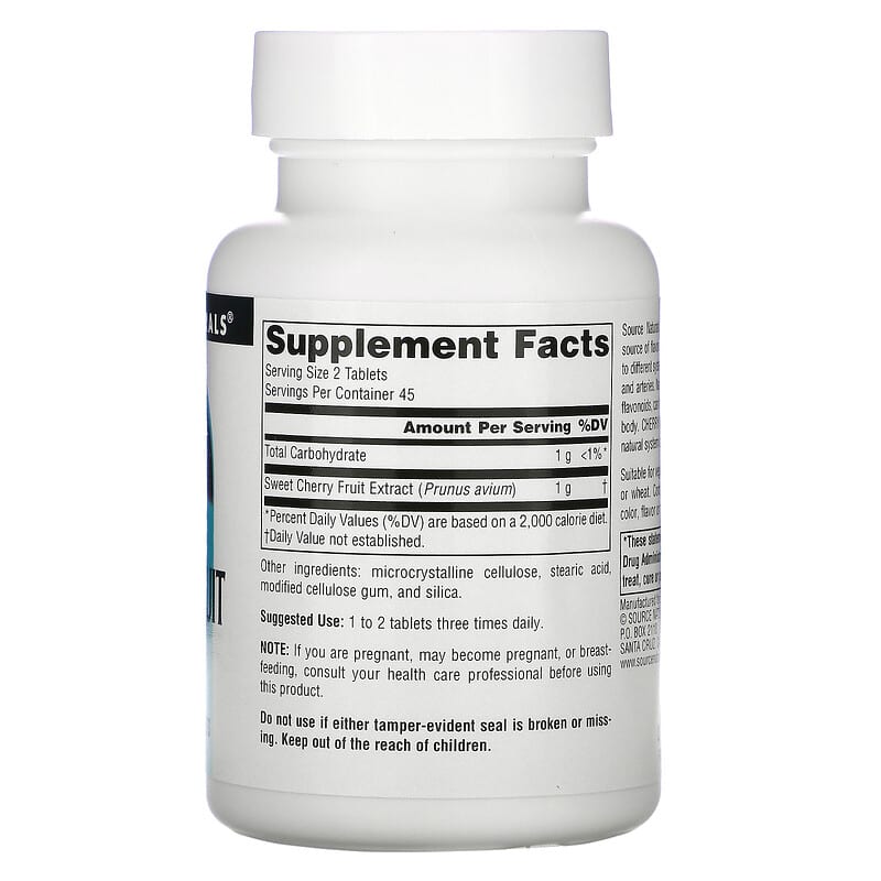 Source Naturals, Cherry Fruit Extract, 500 mg, 90 Tablets 21078016816