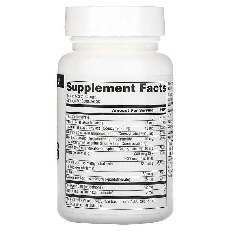 Source Naturals, Coenzymate B Complex, Peppermint, 60 Lozenges 21078009436
