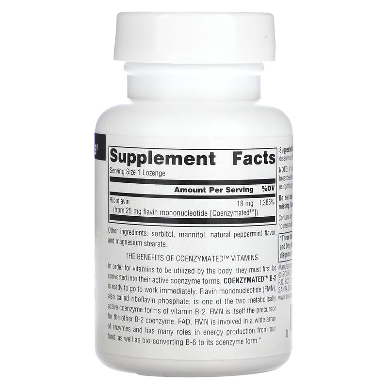 Source Naturals, Coenzymated B-2, 60 Lozenges 21078009351