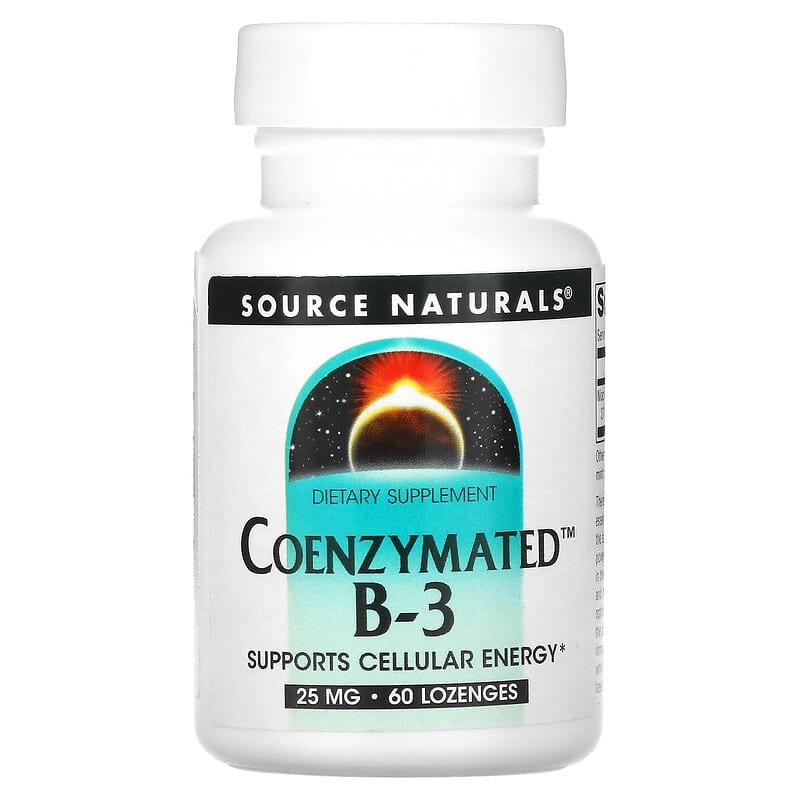 Source Naturals Coenzymated B-3 25 mg 60 Lozenges 21078009375