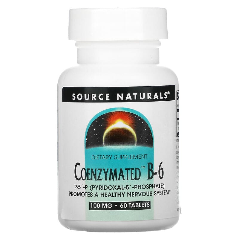Source Naturals Coenzymated B-6 100 mg 60 Tablets 21078018605