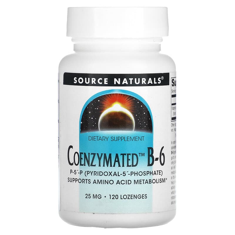 Source Naturals Coenzymated B-6 25 mg 120 Lozenges 21078002673