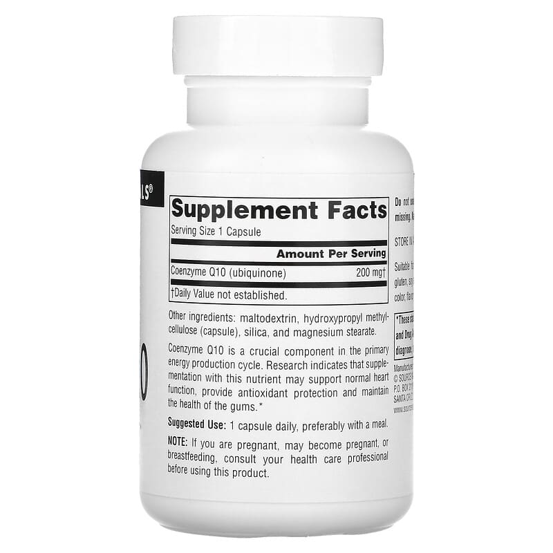 Source Naturals, Coenzyme Q10, 200 mg, 60 Capsules 21078014065