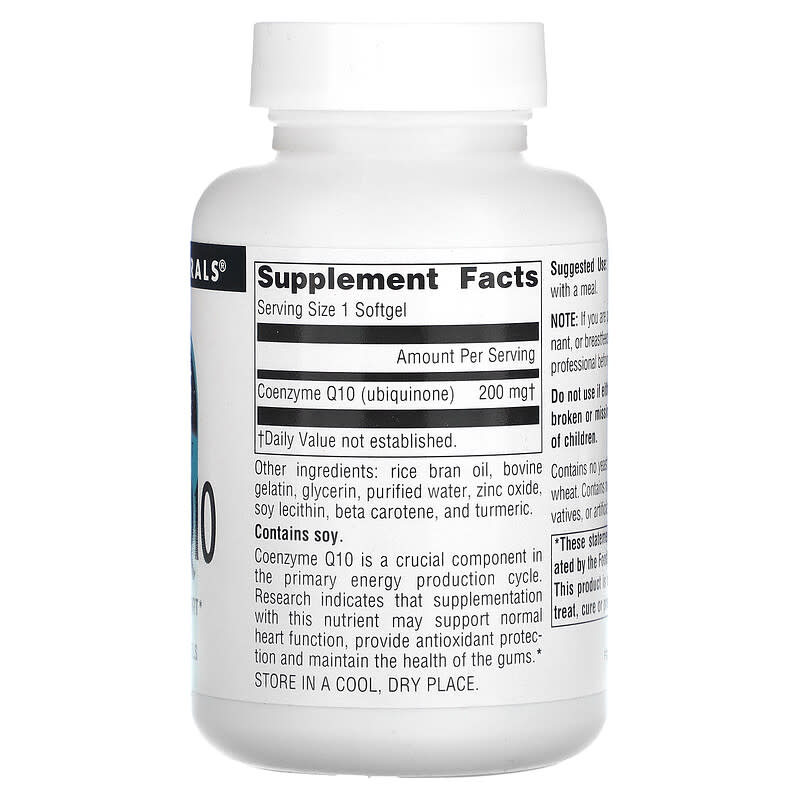 Source Naturals, Coenzyme Q10, 200 mg, 60 Softgels 21078015345