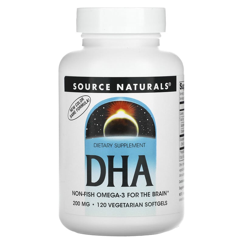 Source Naturals DHA 200 mg 120 Vegetarian Softgels 21078006558