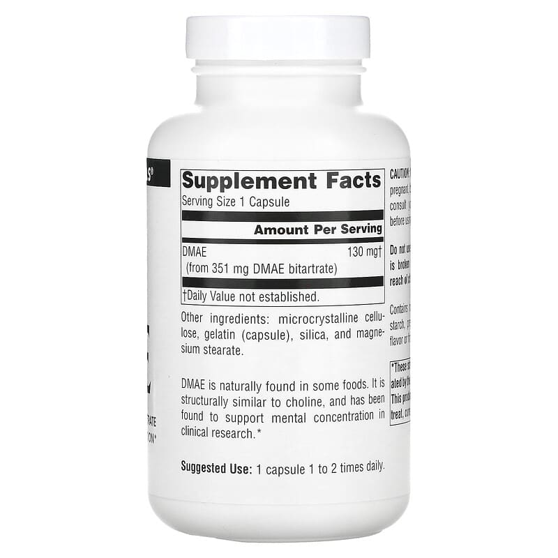 Source Naturals, DMAE, 351 mg, 200 Capsules 21078015833