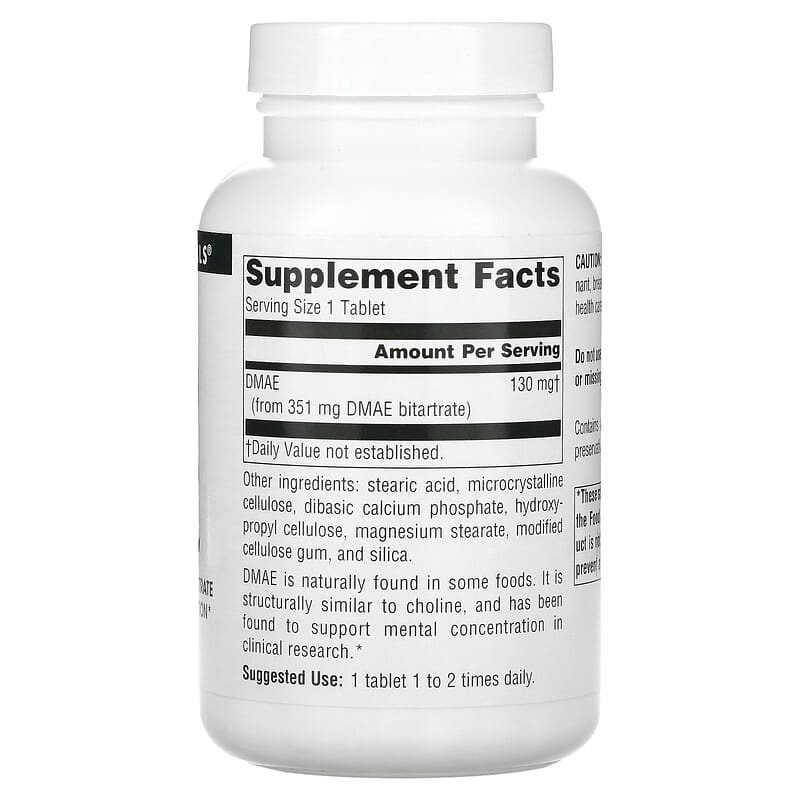 Source Naturals, DMAE, 351 mg, 200 Tablets 21078009689