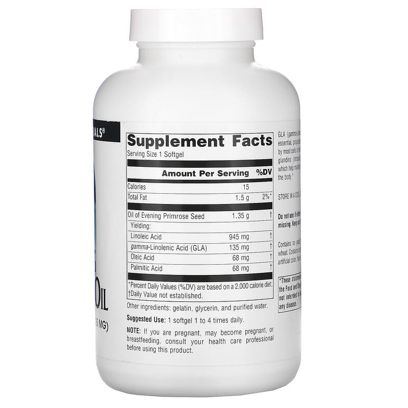 Source Naturals, Evening Primrose Oil, 1,350 mg, 120 Softgels 21078000808