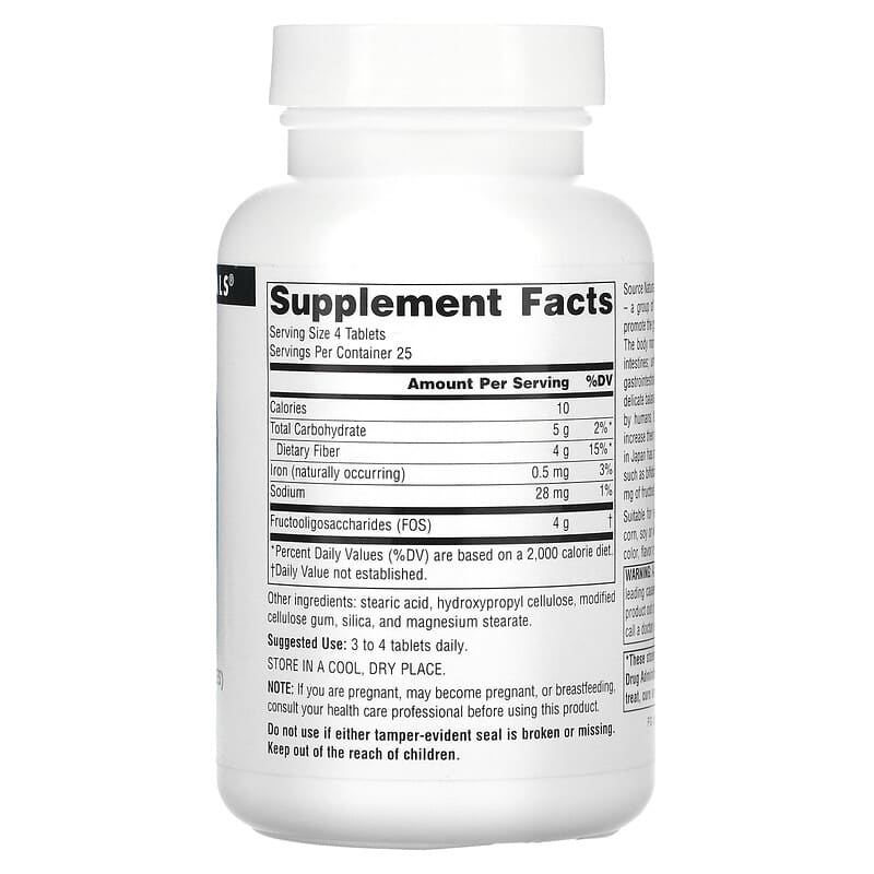 Source Naturals, FOS, 1,000 mg, 100 Tablets 21078005759