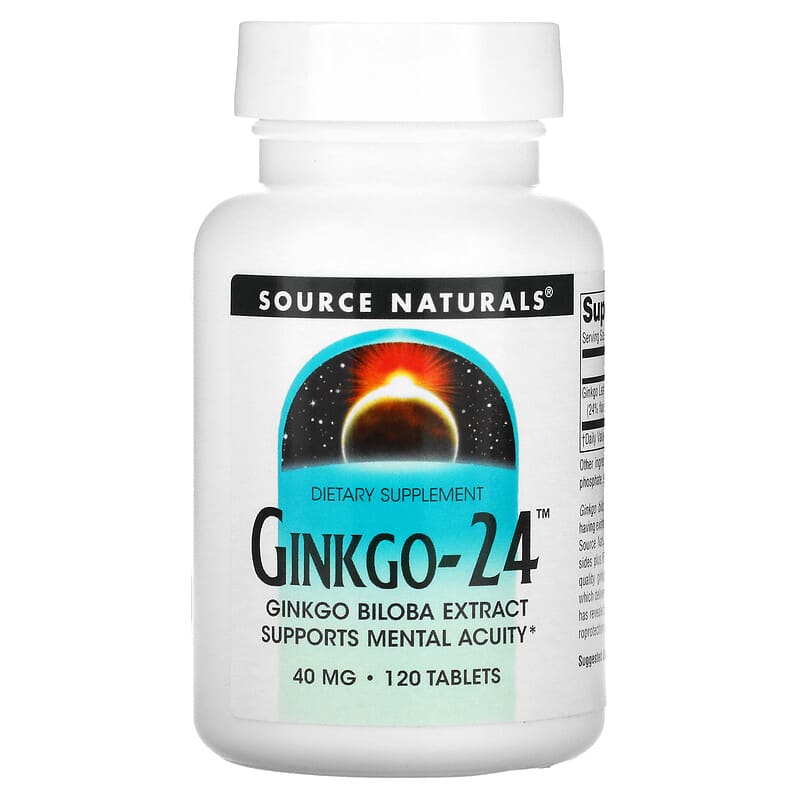 Source Naturals Ginkgo-24 40 mg 120 Tablets 21078000761