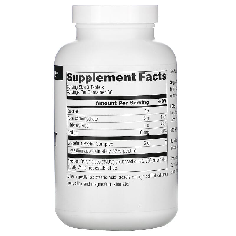 Source Naturals, Grapefruit Pectin, 1,000 mg, 240 Tablets 21078005346