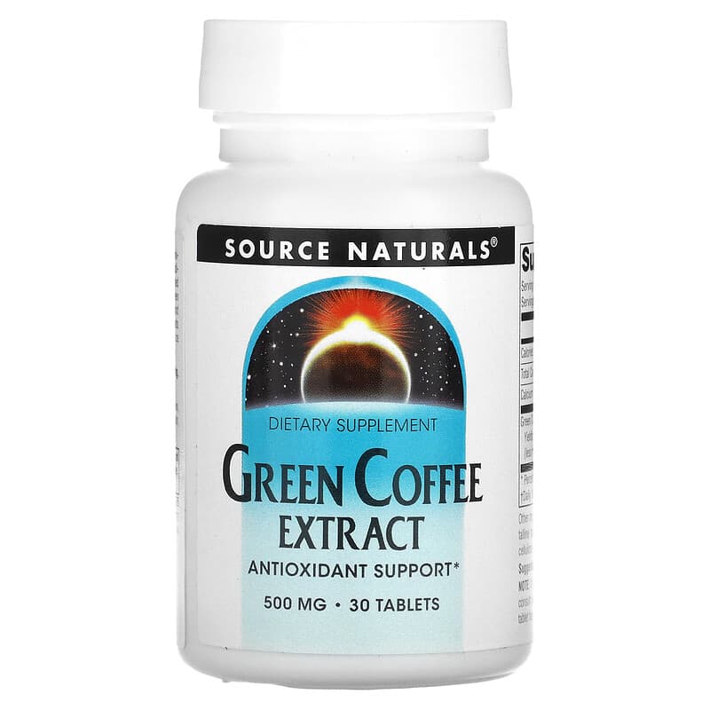 Source Naturals Green Coffee Extract 500 mg 30 Tablets 21078018704