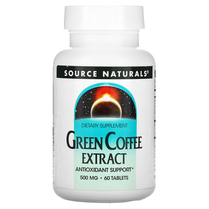 Source Naturals Green Coffee Extract 500 mg 60 Tablets 21078018711