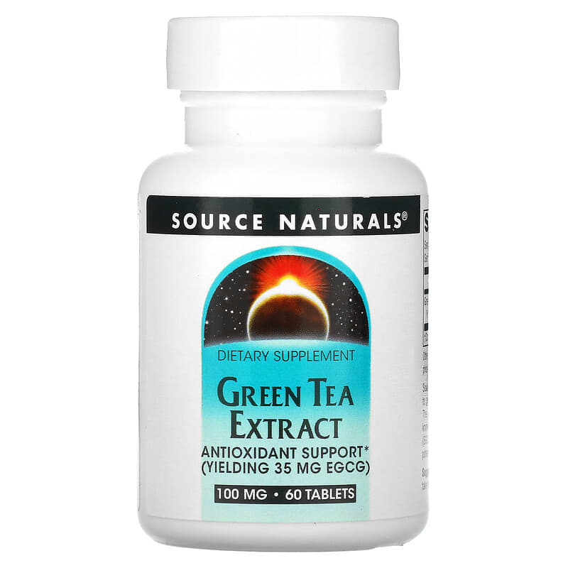 Source Naturals Green Tea Extract 100 mg 60 Tablets 21078008828