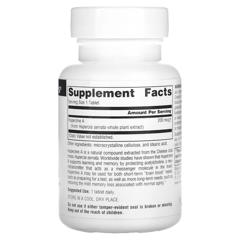 Source Naturals, Huperzine A, 200 mcg, 120 Tablets 21078019312