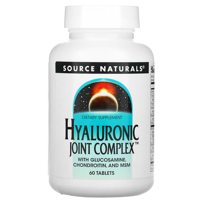 Source Naturals Hyaluronic Joint Complex with Glucosamine Chondroitin and MSM 60 Tablets 21078018933