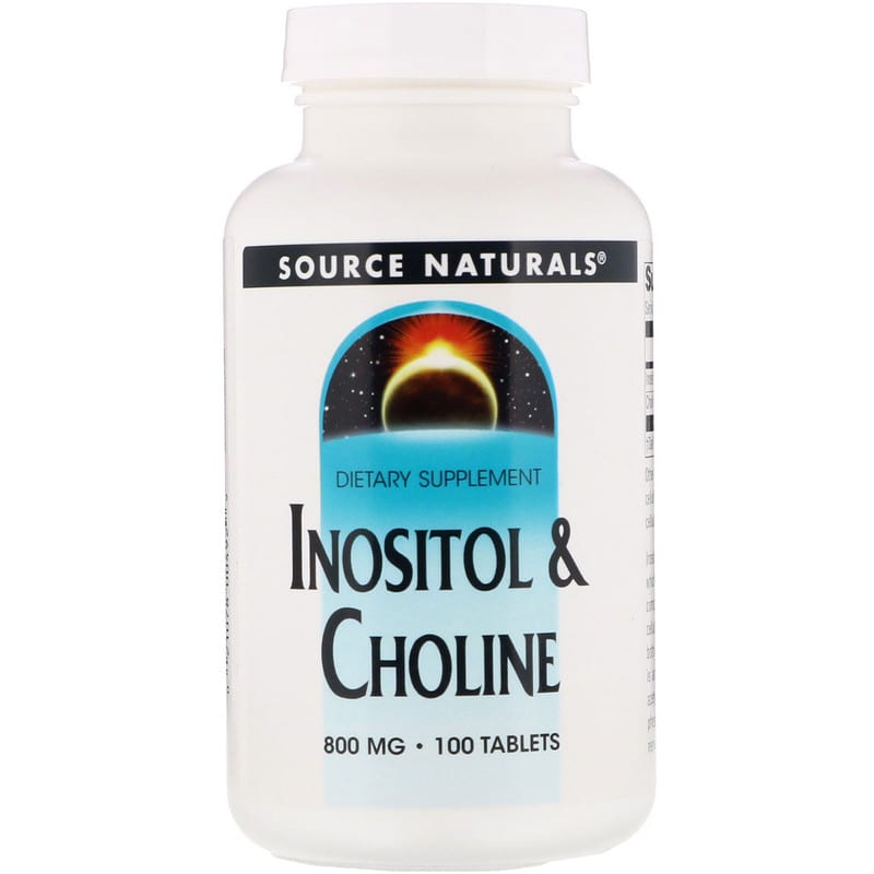 Source Naturals Inositol & Choline 800 mg 100 Tablets 21078004929
