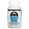 Source Naturals Iron 25 mg 250 Tablets 21078003137