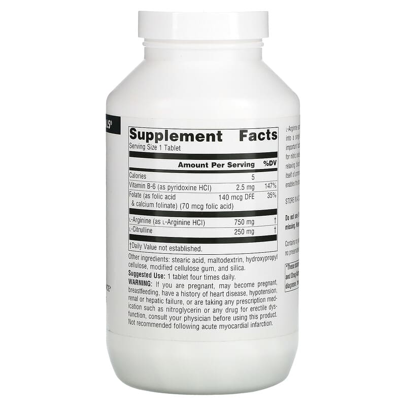 Source Naturals, L-Arginine L-Citrulline Complex, 1,000 mg, 240 Tablets 21078020509