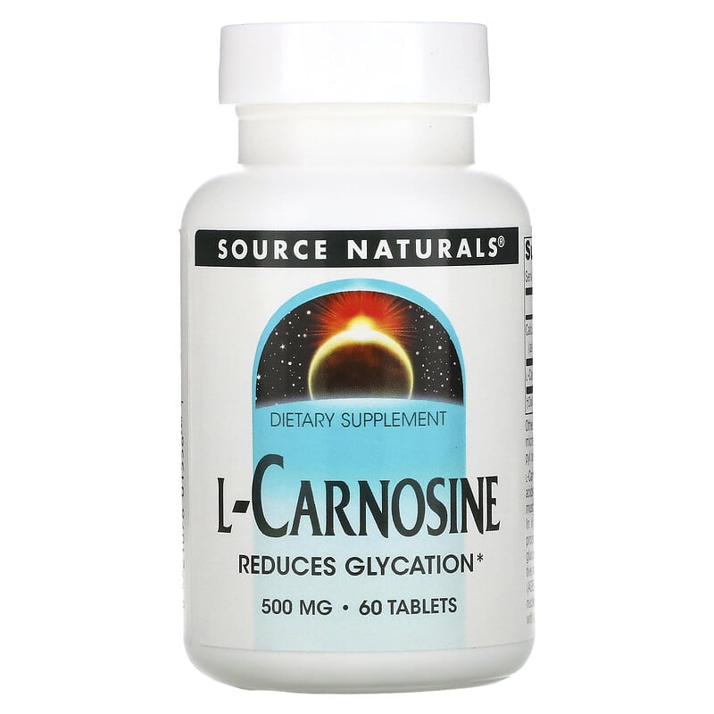 Source Naturals L-Carnosine 500 mg 60 Tablets 21078015581