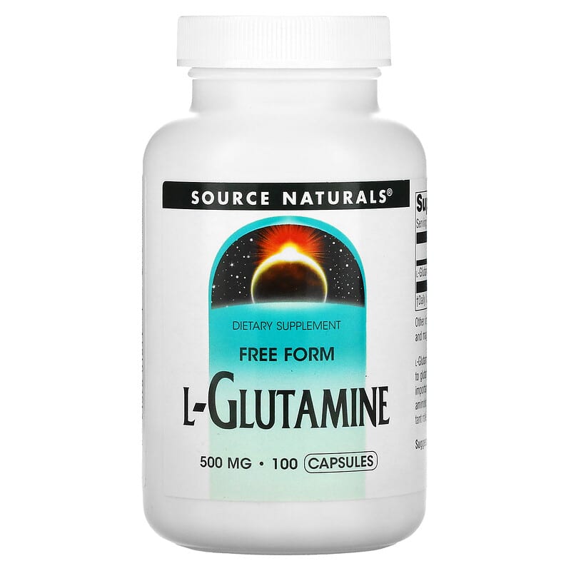 Source Naturals L-Glutamine 500 mg 100 Capsules 21078016441