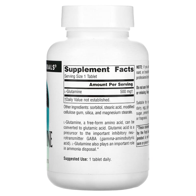 Source Naturals, L-Glutamine, 500 mg, 100 Tablets 21078001270