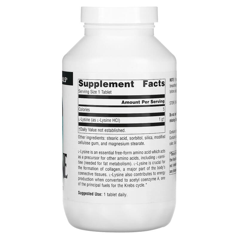 Source Naturals, L-Lysine, 1,000 mg, 200 Tablets 21078026808