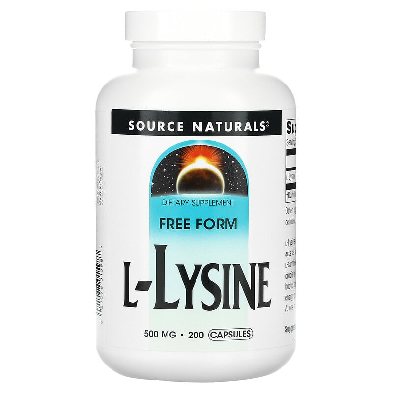 Source Naturals L-Lysine 500 mg 200 Capsules 21078015987