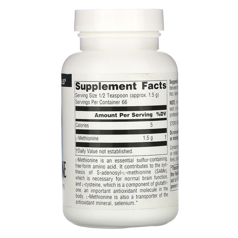 Source Naturals, L-Methionine, 3.53 oz (100 g) 21078001454