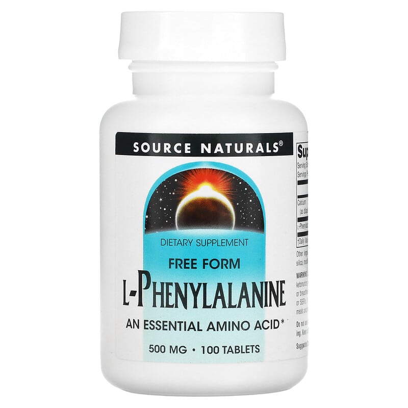 Source Naturals L-Phenylalanine 250 mg 100 Tablets 21078001614