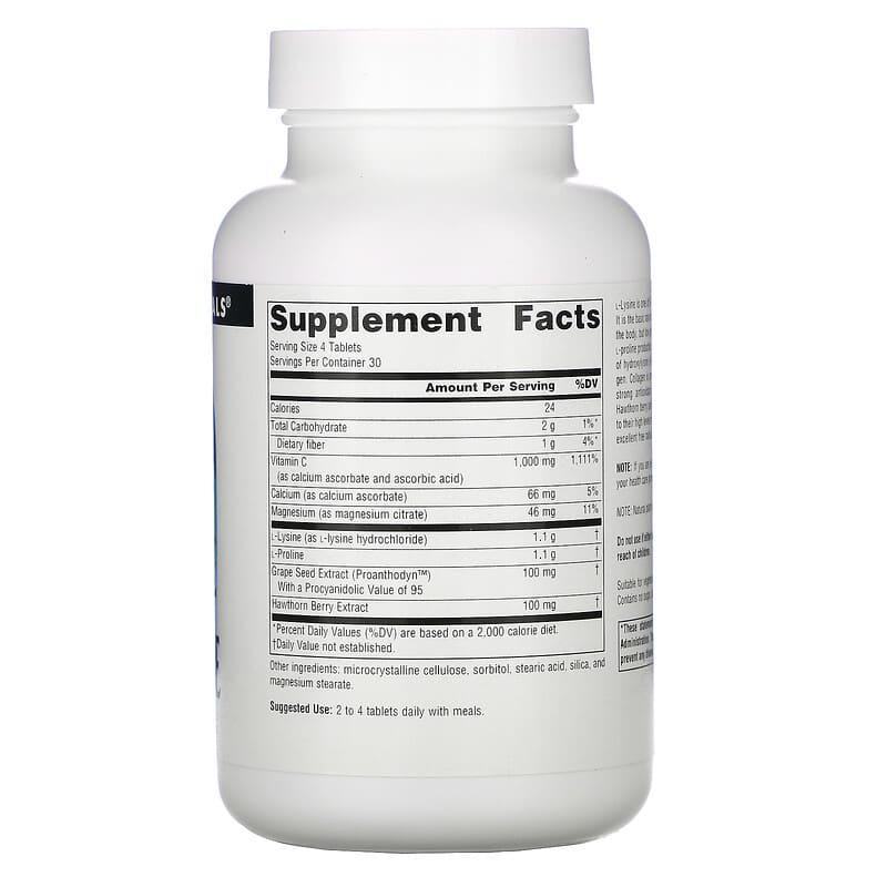 Source Naturals, L-Proline & L-Lysine, 550 mg, 120 Tablets 21078007586