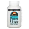 Source Naturals L-Proline & L-Lysine 550 mg 120 Tablets 21078007586