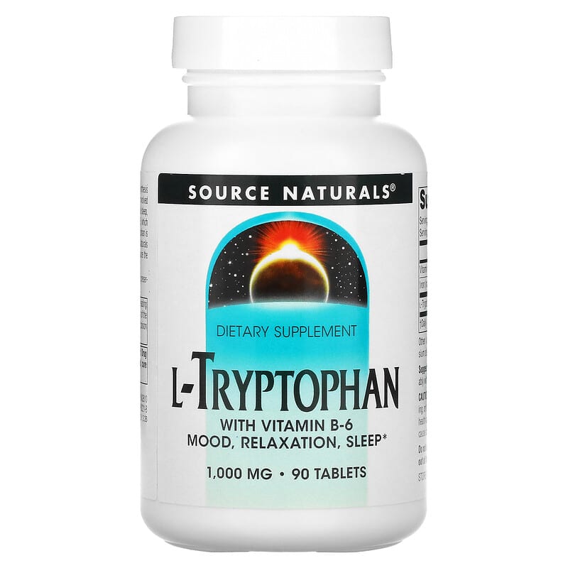 Source Naturals L-Tryptophan 1,000 mg 90 Tablets 21078026105