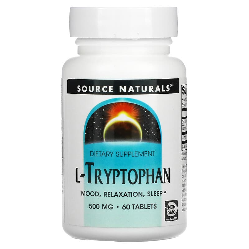 Source Naturals L-Tryptophan 166 mg 60 Tablets 21078019794